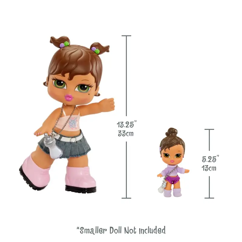 Muñeca Bratz Big Babyz Yasmin de 33,7 cm con traje, mascota y botella