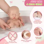 Muñeca Bebé IVITA de 30 cm Realista Dormida de Silicona