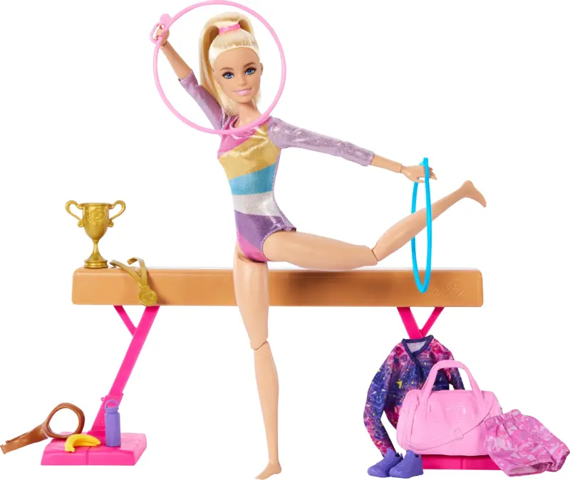 Playset Barbie Careers Gymnasia con muñeca gimnasta rubia