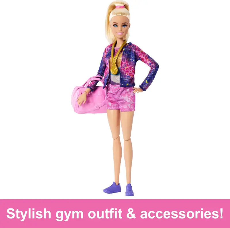 Playset Barbie Careers Gymnasia con muñeca gimnasta rubia