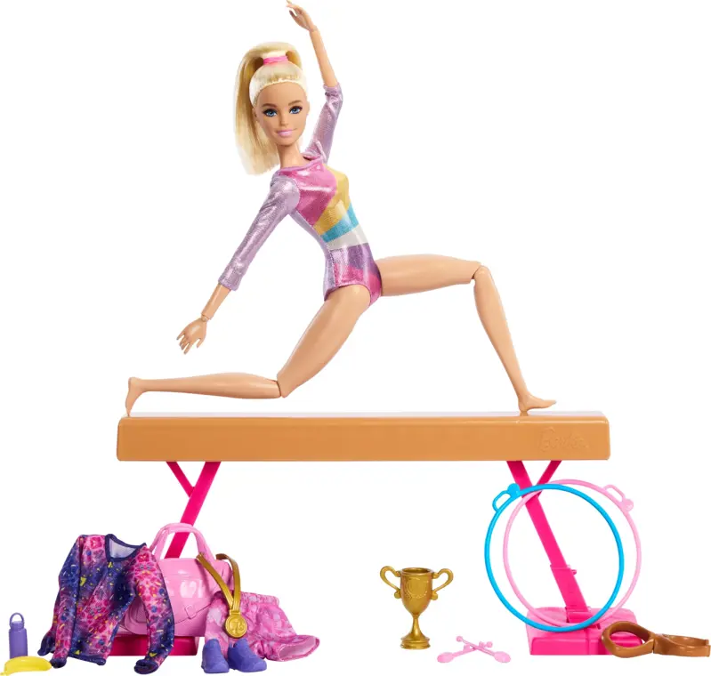 Playset Barbie Careers Gymnasia con muñeca gimnasta rubia