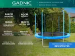 Cama Elástica Gadnic T8FT 2,44 mts con Red de Seguridad Reforzada Hasta 100kg