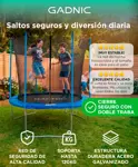 Cama Elastica 6ft Gadnic 182 cm Con Red de Protección