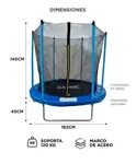 Cama Elastica 6ft Gadnic 182 cm Con Red de Protección