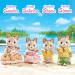 Calico Critters, Sandy Cat Family, muñecas, figuras de casas