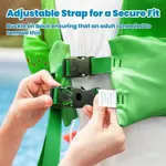 Chaleco de natación HeySplash para niños de 10 a 32 kg Green Crab de 2 a 7 años