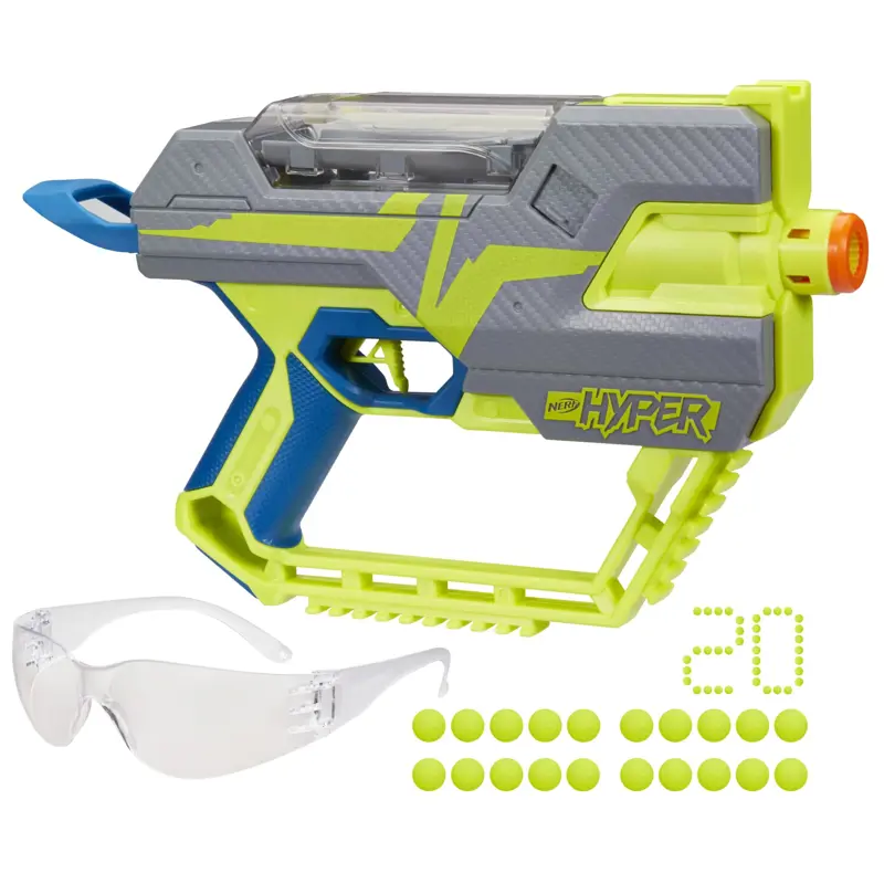 Lanzador Nerf Hyper Fuel 20 con Depósito de 20 Proyectiles y 110 FPS