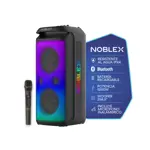 Torre De Sonido Noblex 5200w Karaoke Doble Woofer Negro MNX1600