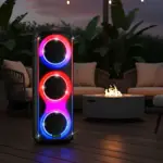 Parlante Gca Volkano Triple Woofer 8 Con Ruedas Y Luces