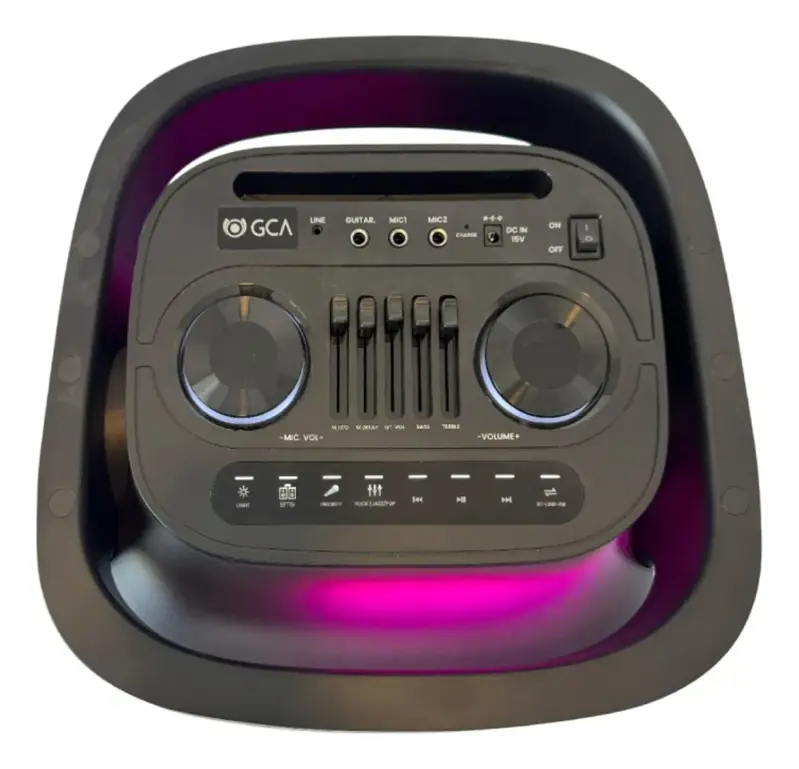 Parlante Gca Super Beat Doble Woofer 10 Pulgadas Con Ruedas