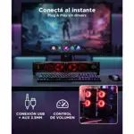Parlante Gamer RGB Gadnic 2 en 1: Pc y Barra de Sonido
