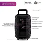 Parlante Portátil Bluetooth Tivoli 2500w Micrófono Radio FM
