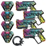 Juego de 4 Etiquetas Láser Recargables, Juego de