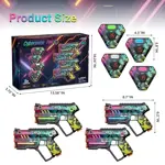 Juego de 4 Etiquetas Láser Recargables, Juego de
