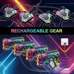 Juego de 4 Etiquetas Láser Recargables, Juego de