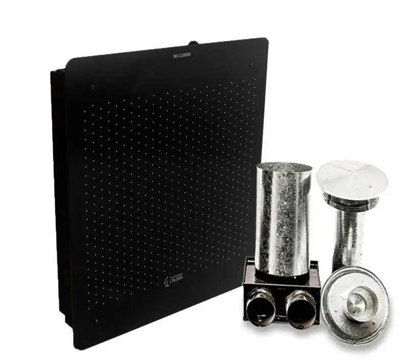 Calefactor a Gas Envasado Tiro Balanceado U 2000 kcal Frente Negro
