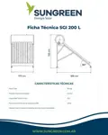 Termotanque Solar SGI 200L (Inoxidable)