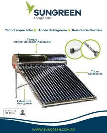 Termotanque Solar Sgi 200L (Inoxida...