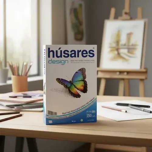 Papel Húsares Design A4 7858 150 Gramos X 100 Hs Blanco