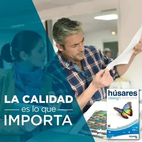 Papel Húsares Design A4 7858 150 Gramos X 100 Hs Blanco
