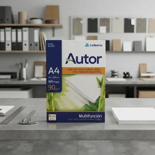 Resma Autor A4 90grs 500 Hojas Blanco Blanco
