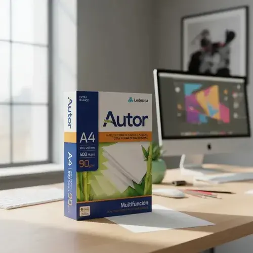 Resma Autor A4 90grs 500 Hojas Blanco Blanco