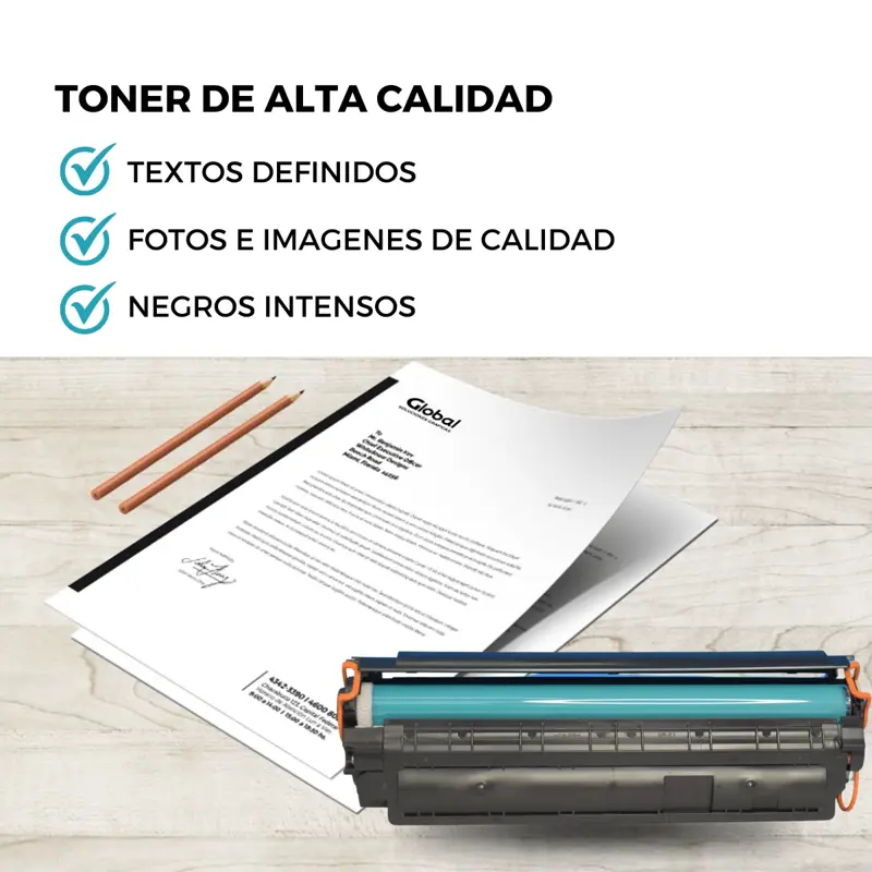 Toner Compatible HP 283 CF283A Negro para LaserJet M127 M125 M201 M225 Global