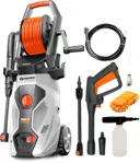 Hidrolavadora DAX65-100 - 1600W, 105 Bar, 426 L/h, Auto-Stop, Naranja