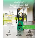 Kit Hidrolavadora Eléctrica 110 Bar Y Aspiradora De Mano 120W Gadnic