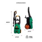 Kit Hidrolavadora Eléctrica 110 Bar Y Aspiradora De Mano 120W Gadnic