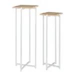 Set Mesas Altas de Apoyo Proline Industrial Blanco HD0051-NS