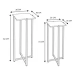 Set Mesas Altas de Apoyo Proline Industrial Blanco HD0051-NS