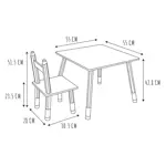 Set Mesa Infantil Proline con 2 Sillas Blanco HD6740-NS