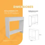 Mesa Recibidora De Arrime Auxiliar Blanco Deco Minimalista