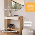 Mesa Recibidora De Arrime Auxiliar Nordica Deco Minimalista