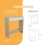 Mesa Recibidora De Arrime Auxiliar Nordica Deco Minimalista