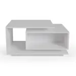 Mesa Ratona Moderna Centro Melamina Minimalista Mr02 Blanco