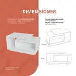 Mesa Ratona Moderna Centro Melamina Minimalista Mr02 Blanco
