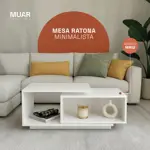 Mesa Ratona Moderna Centro Melamina Minimalista Mr02 Blanco