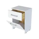 Mesa De Luz Orlandi 1 Cajon 1 Puerta Color Blanca