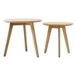 Set De Mesas Bajas You Ratonas Madera Y Rattán Sintético. Natural