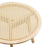 Set De Mesas Bajas You Ratonas Madera Y Rattán Sintético. Natural