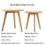 Set De Mesas Bajas You Ratonas Madera Y Rattán Sintético. Natural