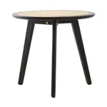 Set De Mesas Bajas You Ratonas Madera Y Rattán Sintético. Negro