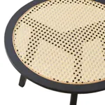 Set De Mesas Bajas You Ratonas Madera Y Rattán Sintético. Negro