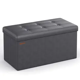 Banco Otomano Plegable Gris Oscuro...