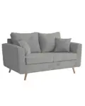 Sillon 2 Cuerpos Chipre Pana Gris Claro