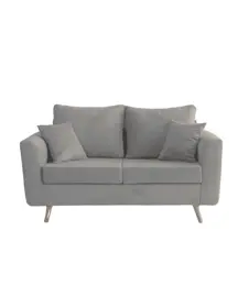 Sillon 2 Cuerpos Chipre Pana Gris C...
