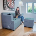 Sillón Smart 2 Cuerpos Living Box ® c/Puerto USB En Caja para armar - GRIS