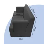 Sillón Smart 2 Cuerpos Living Box ® c/Puerto USB En Caja para armar - GRIS